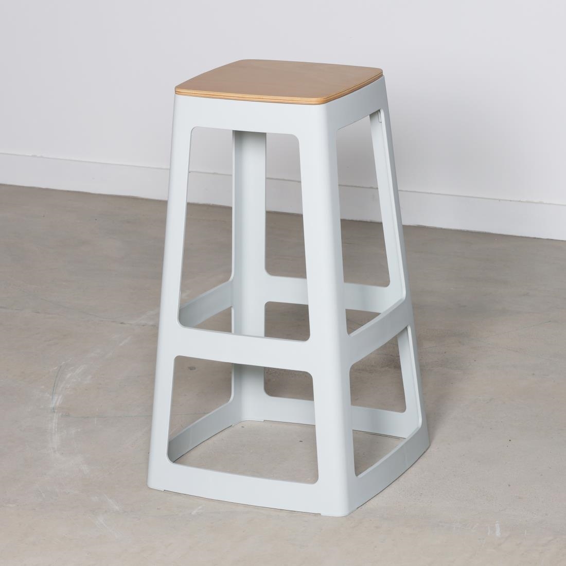 Origin Base High Stool Light Grey 450x450x750mm (2 Pack) - Image 8