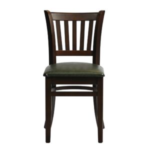 Manhattan Dining Chair in Dark Walnut with Bison Cedar Seat (2 Pack)