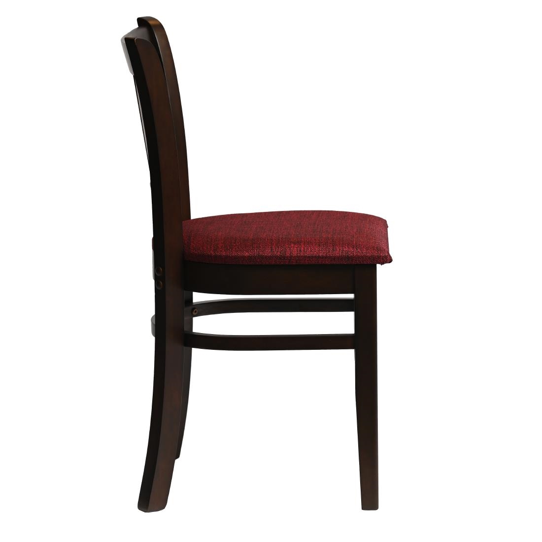 Manhattan Dining Chair in Dark Walnut with Shetland Scarlett Seat (2 Pack) - Image 3