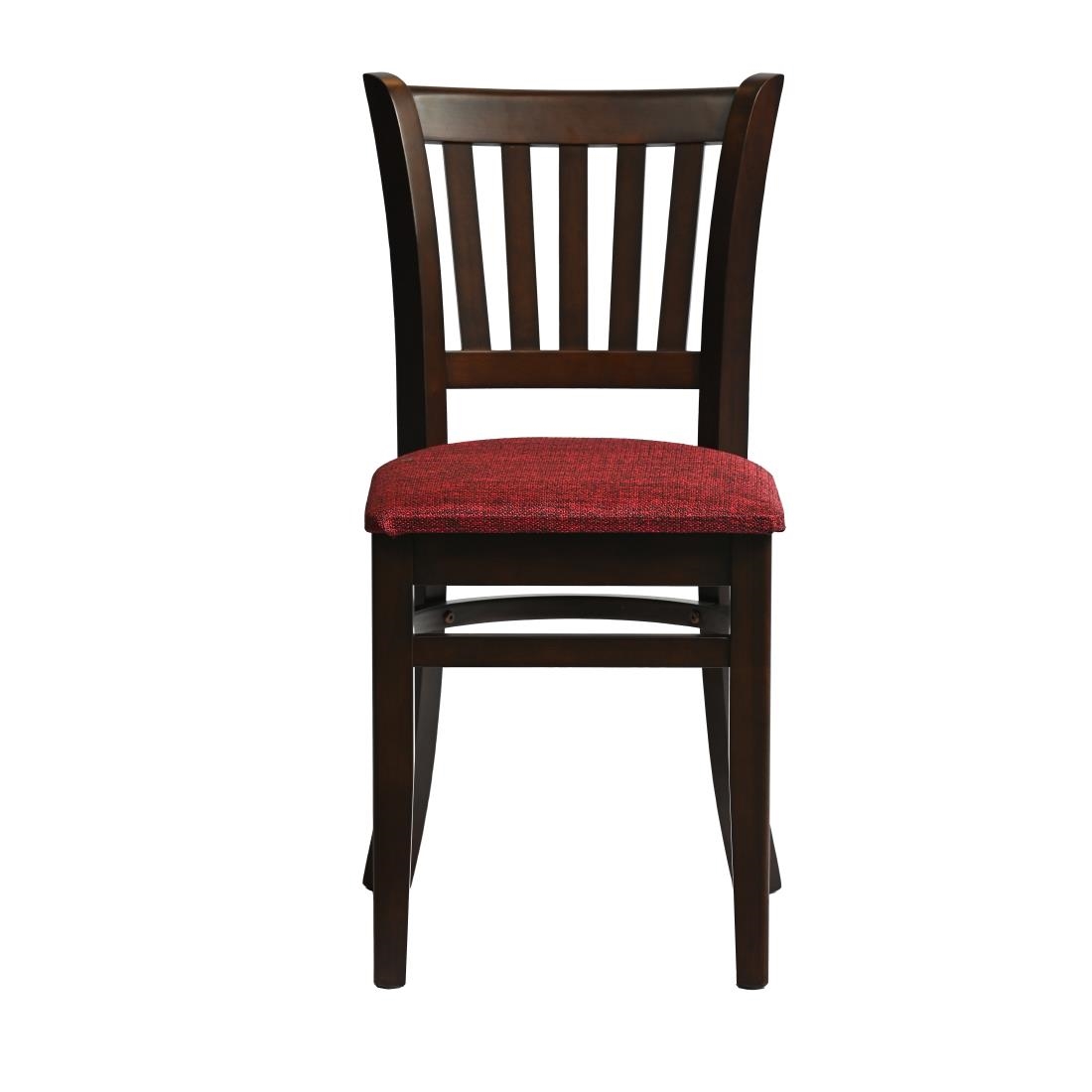 Manhattan Dining Chair in Dark Walnut with Shetland Scarlett Seat (2 Pack)