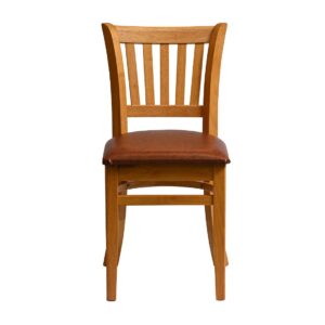 Manhattan Dining Chair in Soft Oak with Bison Bordeaux Seat (2 Pack)