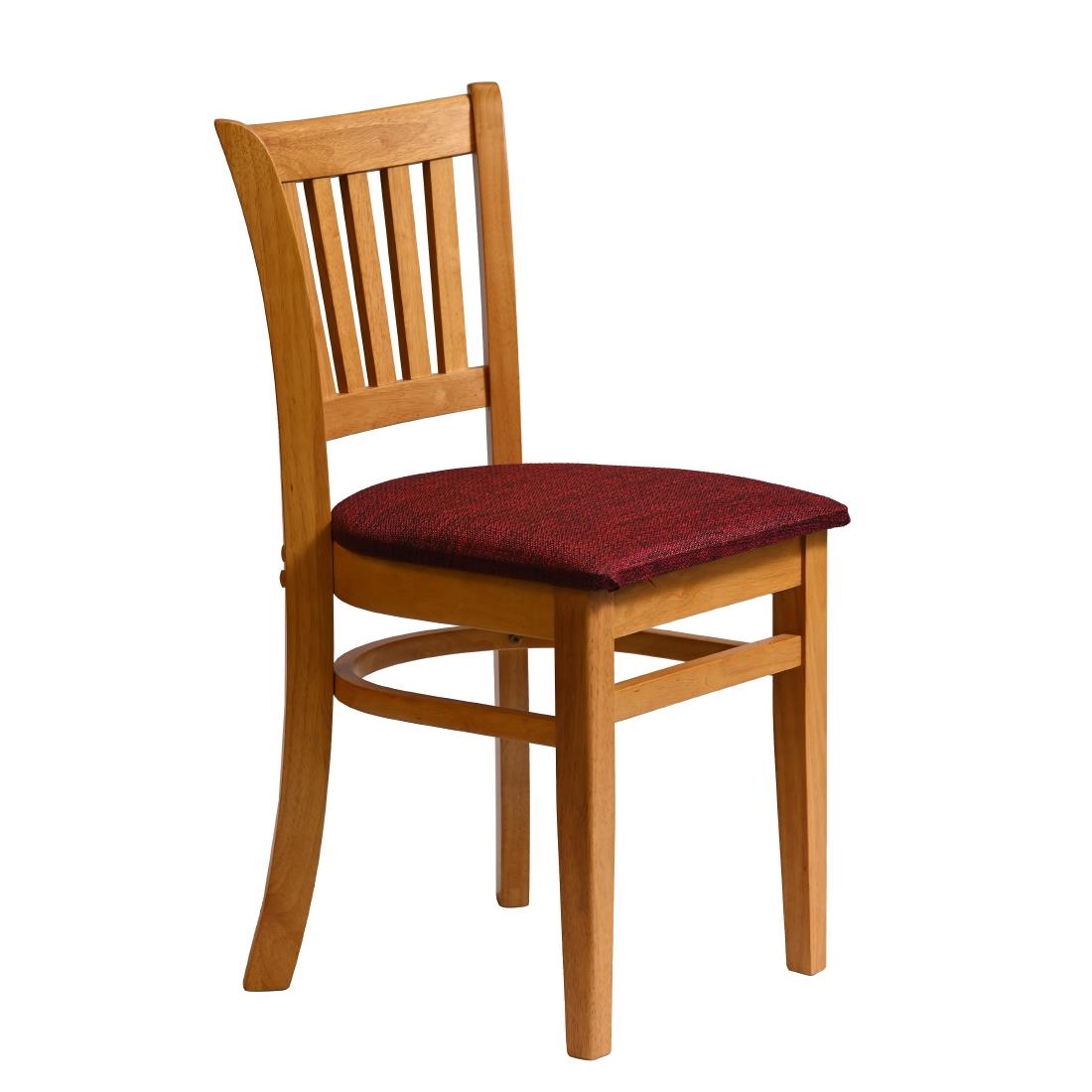 Manhattan Dining Chair in Soft Oak with Shetland Scarlett Seat (2 Pack) - Image 3