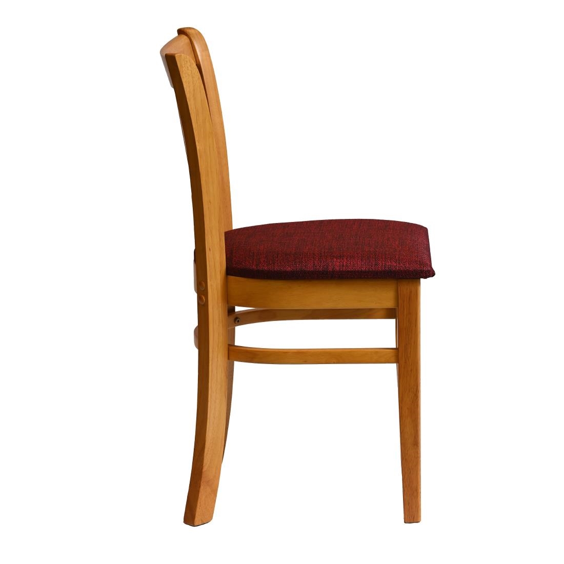 Manhattan Dining Chair in Soft Oak with Shetland Scarlett Seat (2 Pack) - Image 4