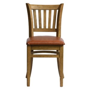 Manhattan Dining Chair in Weathered Oak with Bison Tan Seat (2 Pack)