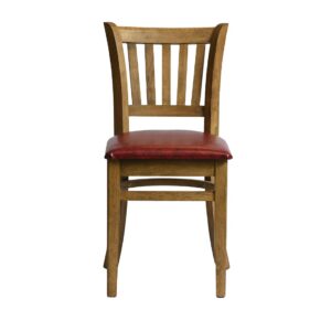 Manhattan Dining Chair in Weathered Oak with Bison Bordeaux Seat (2 Pack)