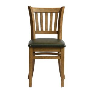 Manhattan Dining Chair in Weathered Oak with Bison Cedar Seat (2 Pack)