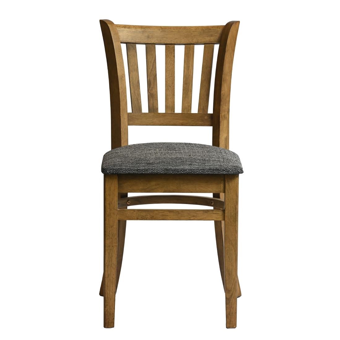 Manhattan Dining Chair in Weathered Oak with Shetland Smoke Seat (2 Pack)