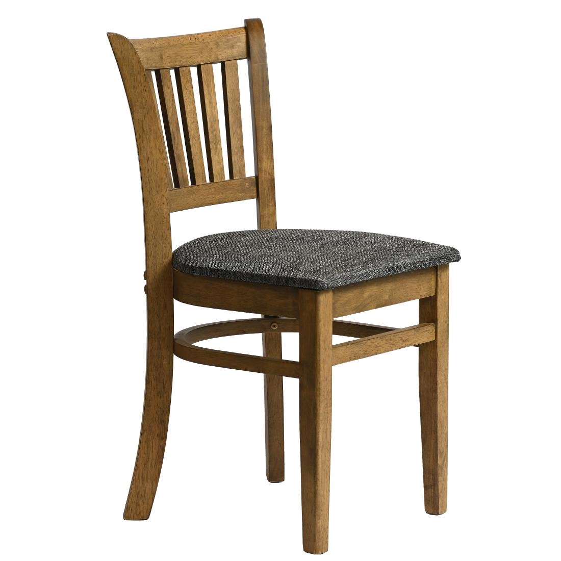 Manhattan Dining Chair in Weathered Oak with Shetland Smoke Seat (2 Pack) - Image 2