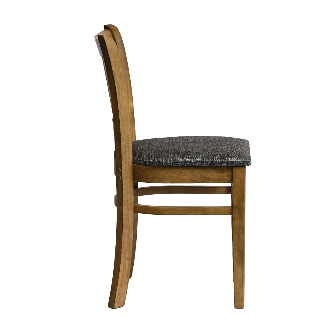Manhattan Dining Chair in Weathered Oak with Shetland Smoke Seat (2 Pack) - Image 3