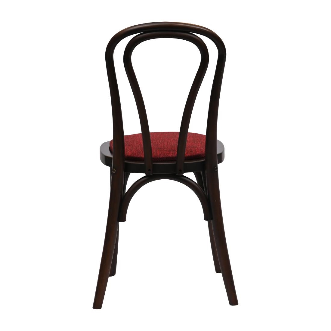Hoop Back Dining Chair in Dark Walnut with Shetland Scarlett Seat (2 Pack) - Image 3