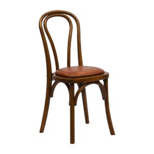 Hoop Back Dining Chair in Weathered Oak with Bison Tan Seat (2 Pack)