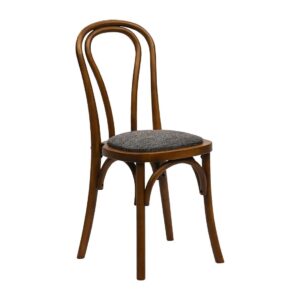 Hoop Back Dining Chair in Weathered Oak with Shetland Smoke Seat (2 Pack)