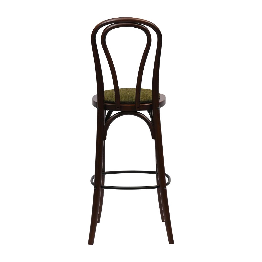 Hoop Back Bar Chair in Dark Walnut with Shetland Forest Seat - Image 2
