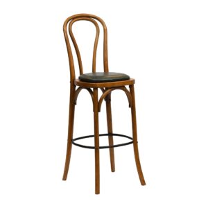 Hoop Back Bar Chair in Weathered Oak with Bison Cedar Seat