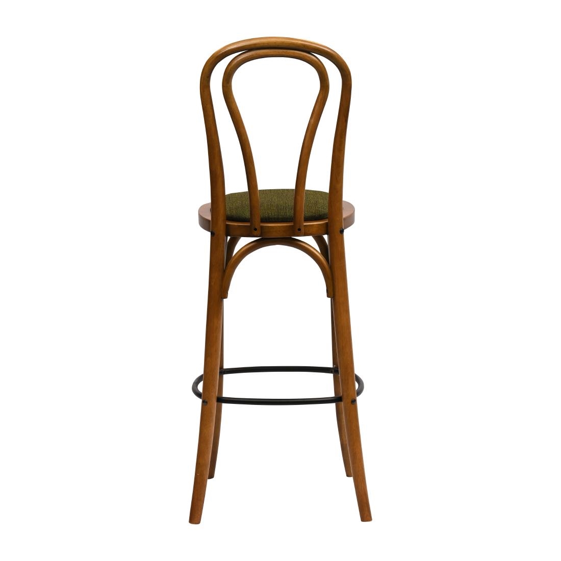 Hoop Back Bar Chair in Weathered Oak with Shetland Forest Seat - Image 2