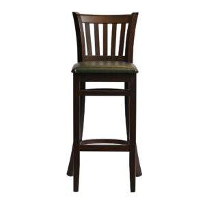Manhattan Bar Chair in Dark Walnut with Bison Cedar Seat