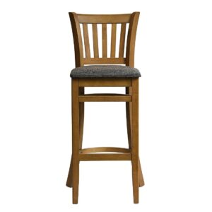 Manhattan Bar Chair in Weathered Oak with Shetland Smoke Seat