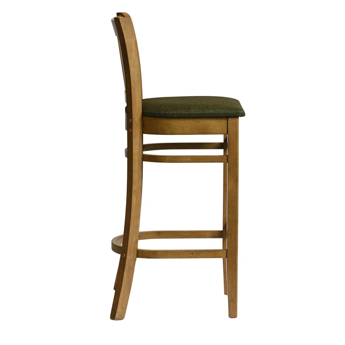 Manhattan Bar Chair in Weathered Oak with Shetland Forest Seat - Image 3