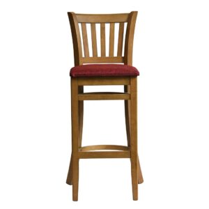 Manhattan Bar Chair in Weathered Oak with Shetland Scarlett Seat