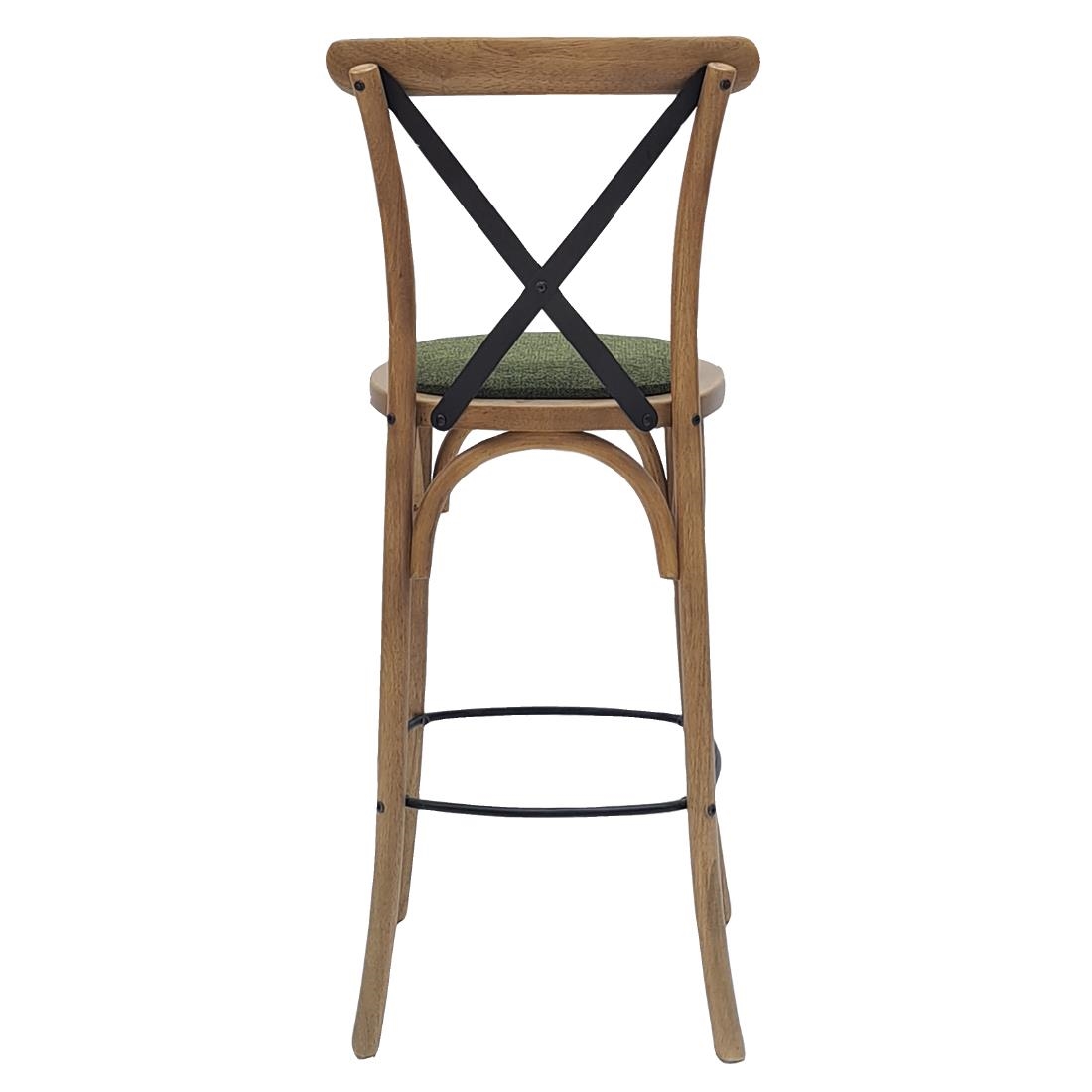 Bristol Bar Chair in Weathered Oak with Shetland Forest Seat - Image 3