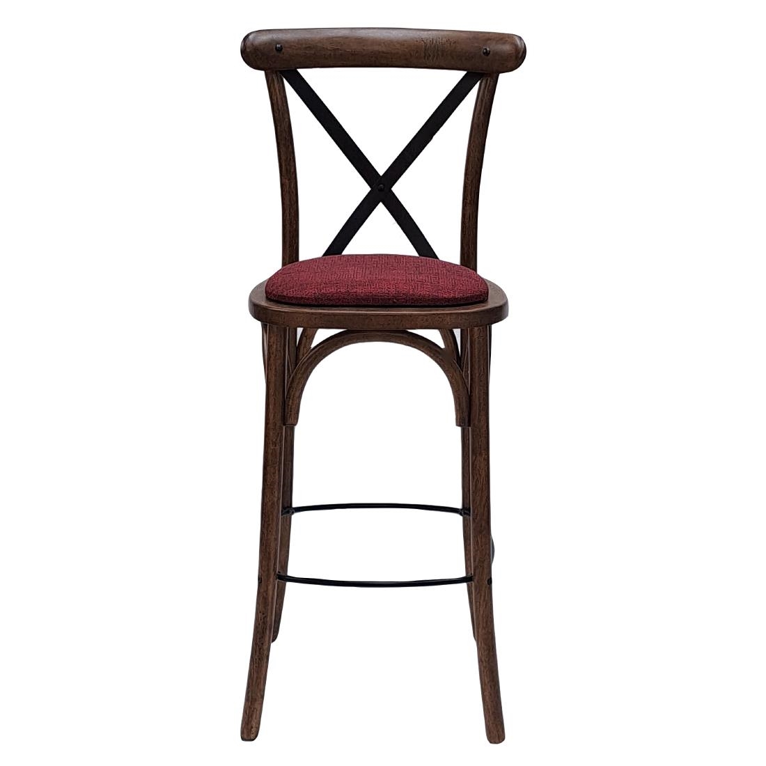 Bristol Bar Chair in Vintage with Shetland Scarlett Seat - Image 2