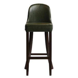 Kilsby Bar Chair in Dark Walnut with Bison Cedar Seat