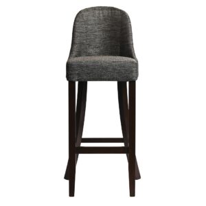 Kilsby Bar Chair in Dark Walnut with Shetland Smoke Seat