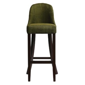 Kilsby Bar Chair in Dark Walnut with Shetland Forest Seat