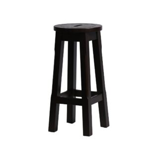 Wooden Top High Stool in Dark Walnut (2 Pack)