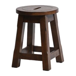 Wooden Top Low Stool in Vintage (2 Pack)