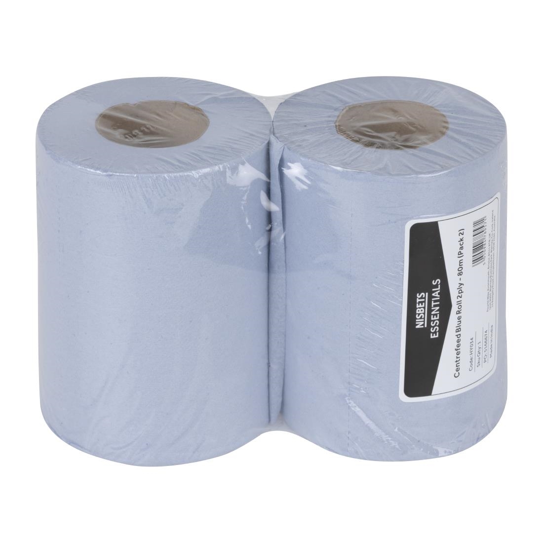 Nisbets Essentials Centrefeed Blue Rolls 2-Ply 320 Sheets (2 Pack) - Image 14