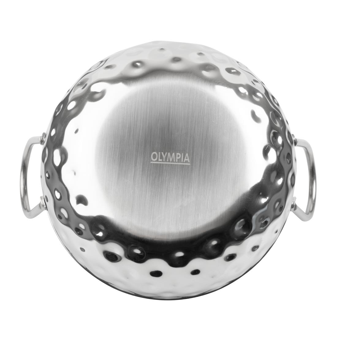 Olympia Table Presentation Hammered Kadai Dish Stainless Steel 150mm - Image 4