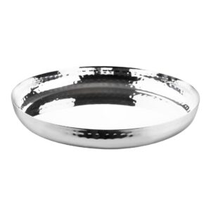 Olympia Hammered Stainless Steel Round Tray 260x35mm