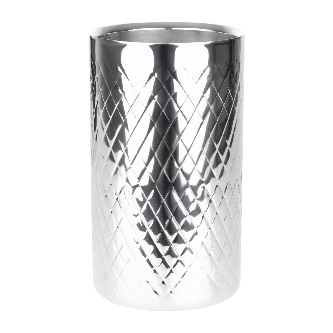 Olympia Geo Double Wall Wine Cooler Stainless Steel