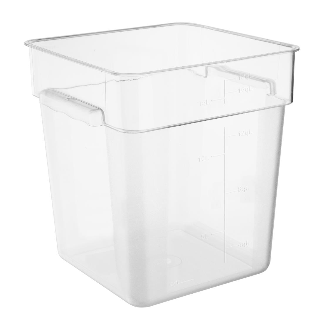 Hygiplas Polycarbonate Square Storage Container 15Ltr