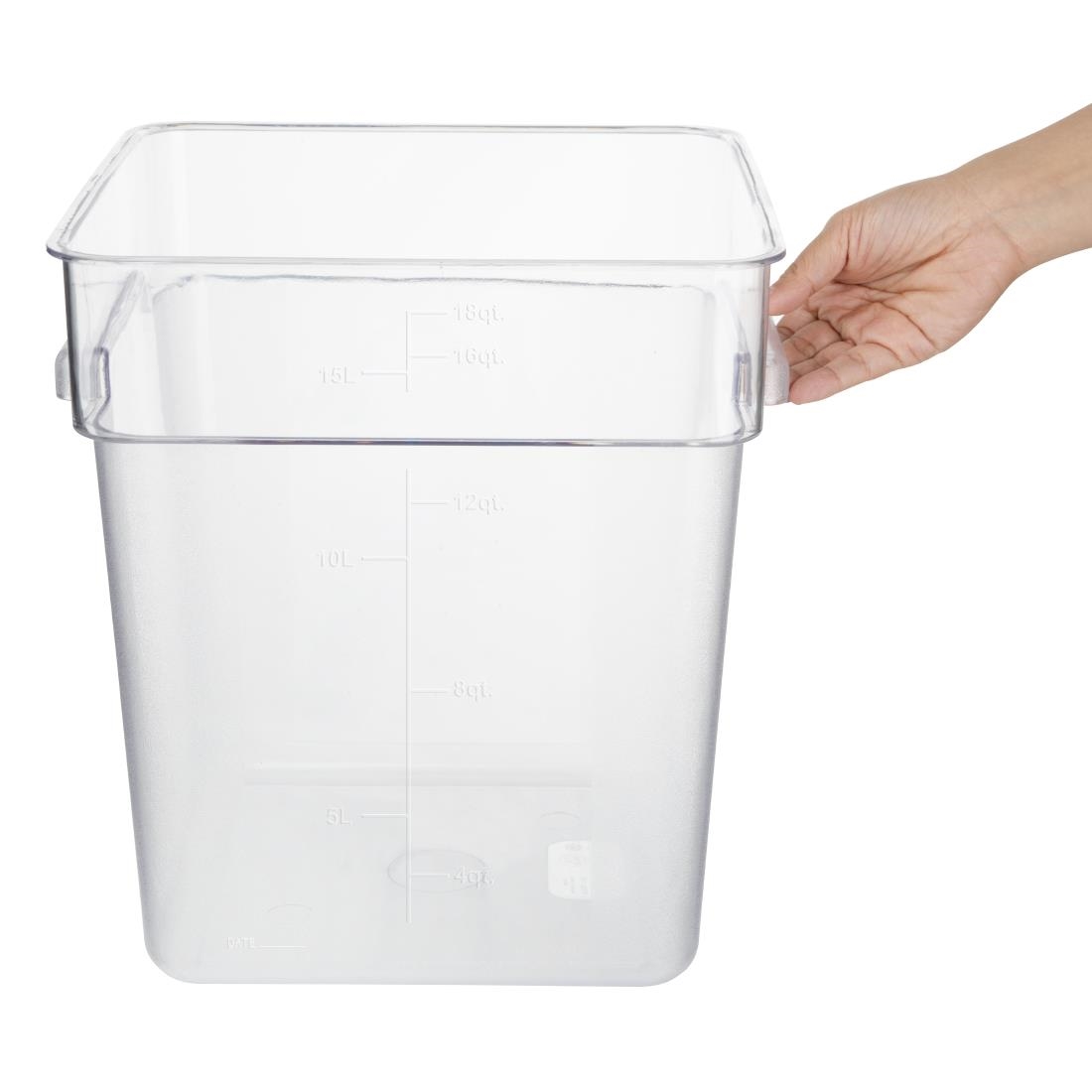 Hygiplas Polycarbonate Square Storage Container 15Ltr - Image 4