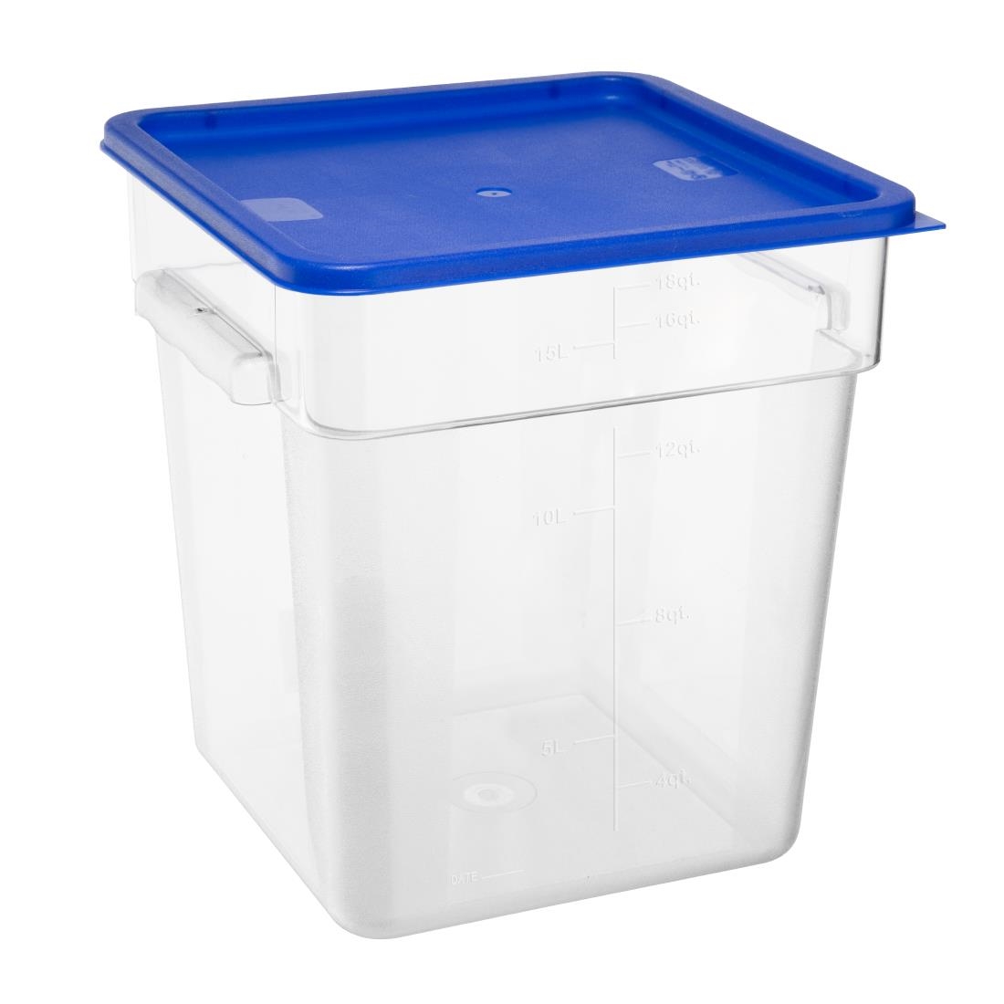 Hygiplas Square Food Storage Container Lid Blue Large - Image 4