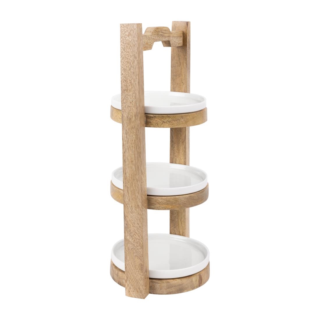 Olympia 3-Tier Stand Mango Wood for 150mm Plates - Image 4