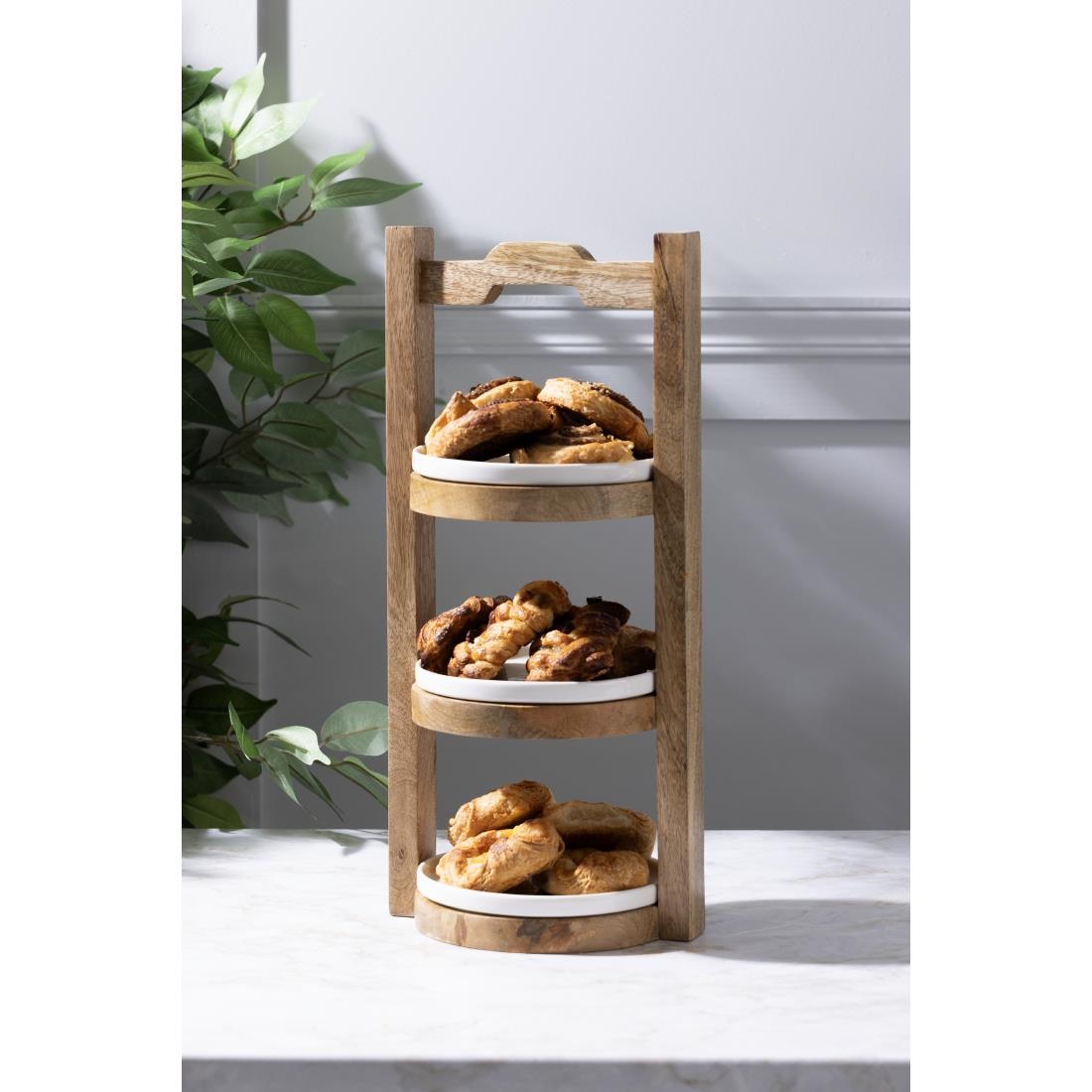 Olympia 3-Tier Stand Mango Wood for 150mm Plates - Image 5