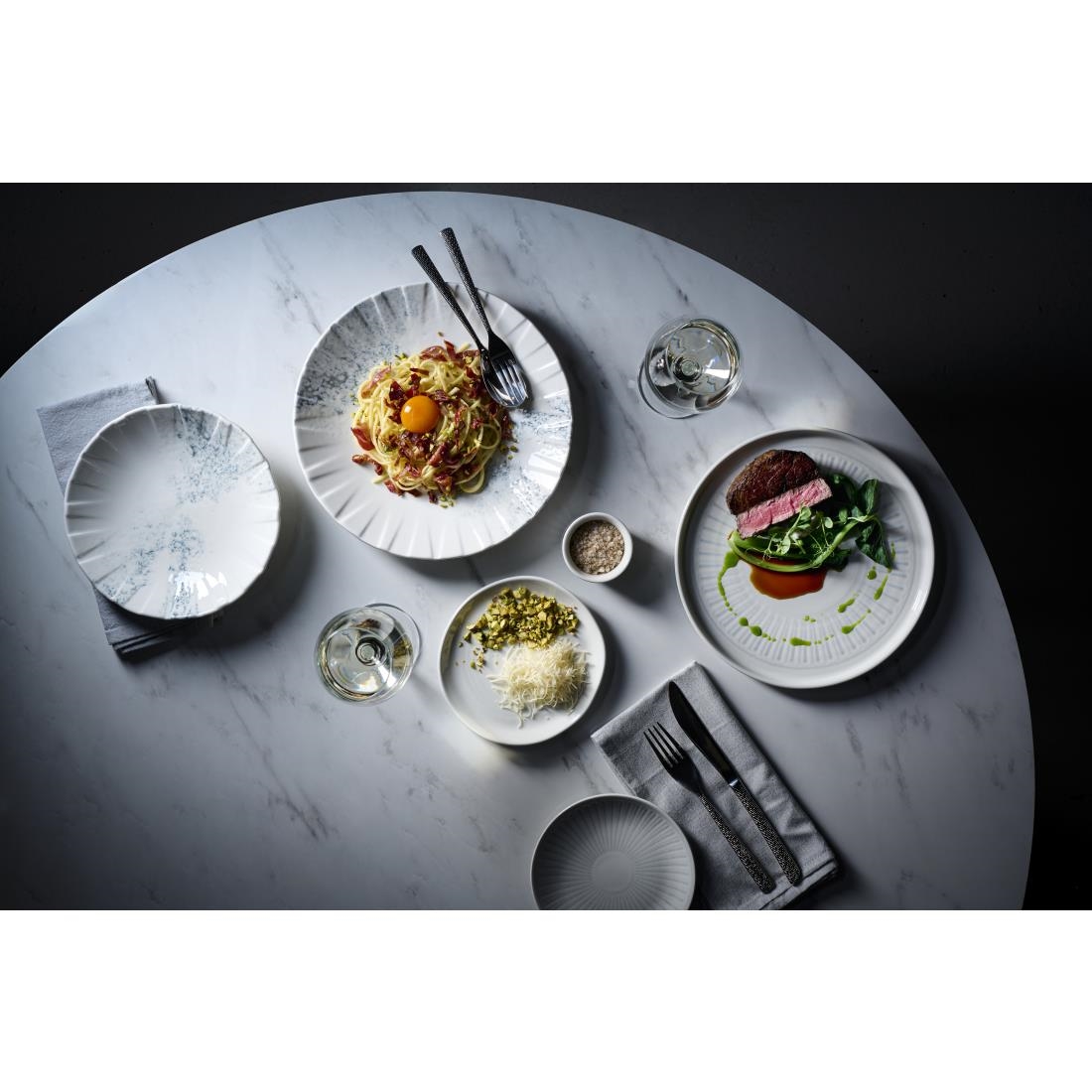 Churchill Era Grey Walled Plates 260mm (6 Pack) - Image 2