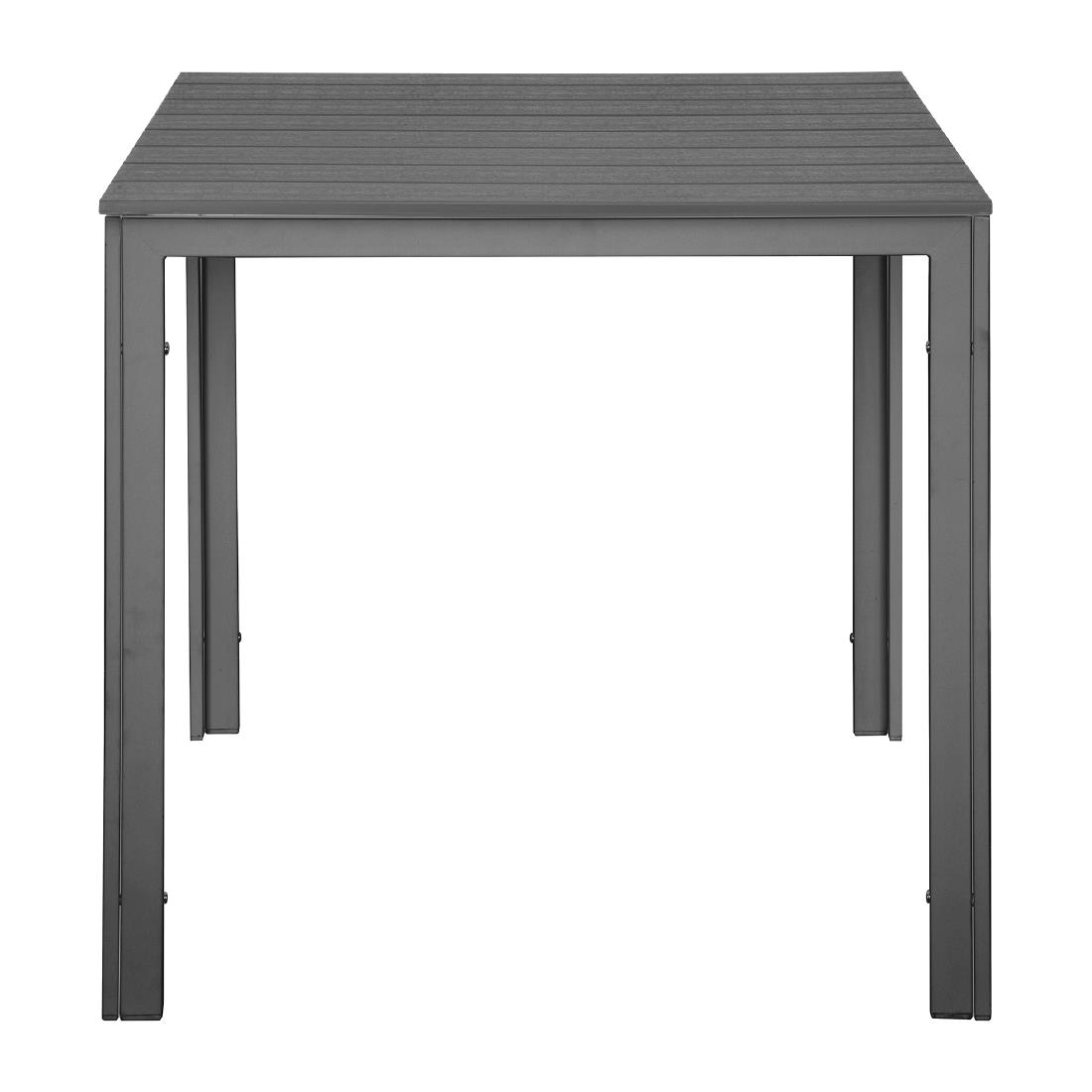 Bolero Valletta Grey Slatted Outdoor Table 780mm - Image 6
