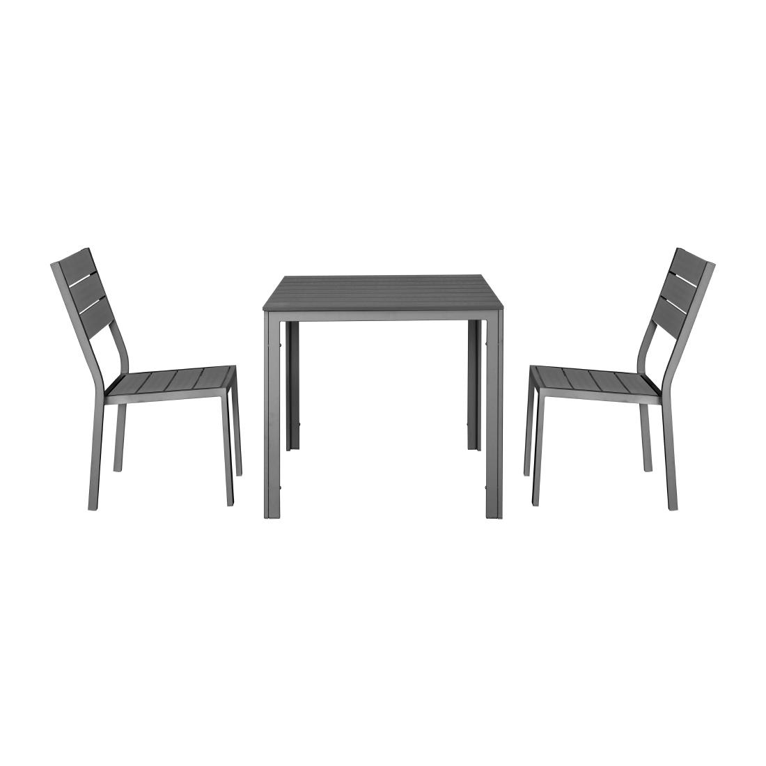 Bolero Valletta Grey Slatted Side Chair (4 Pack) - Image 8