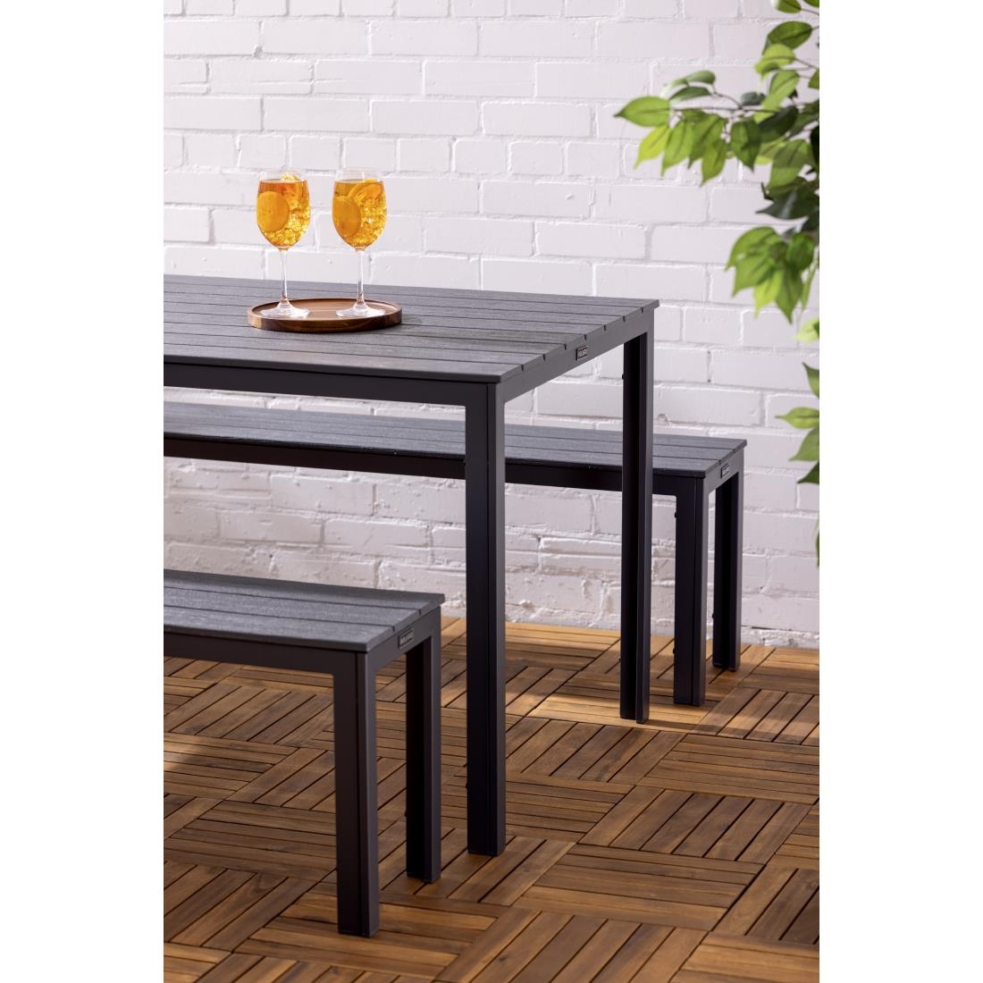 Bolero Valletta Grey Slatted Benches (2 Pack) - Image 6