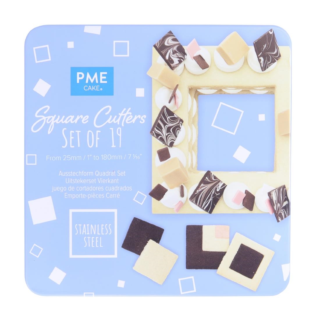 PME Square Stainless Steel Cutters (19 Pack) - Image 3