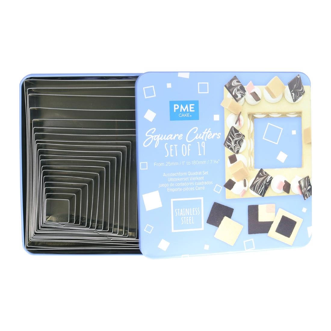 PME Square Stainless Steel Cutters (19 Pack) - Image 4