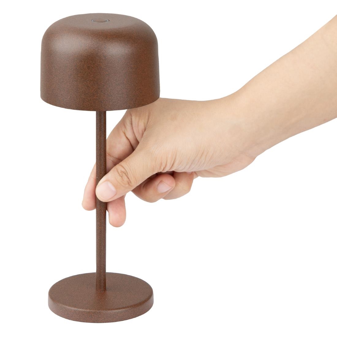 Olympia Siena Table Lamp Round Dome Chestnut 200mm - Image 5