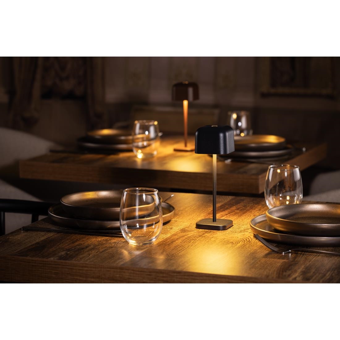 Olympia Lucca Table Lamp Squared Dome Black 200mm - Image 8