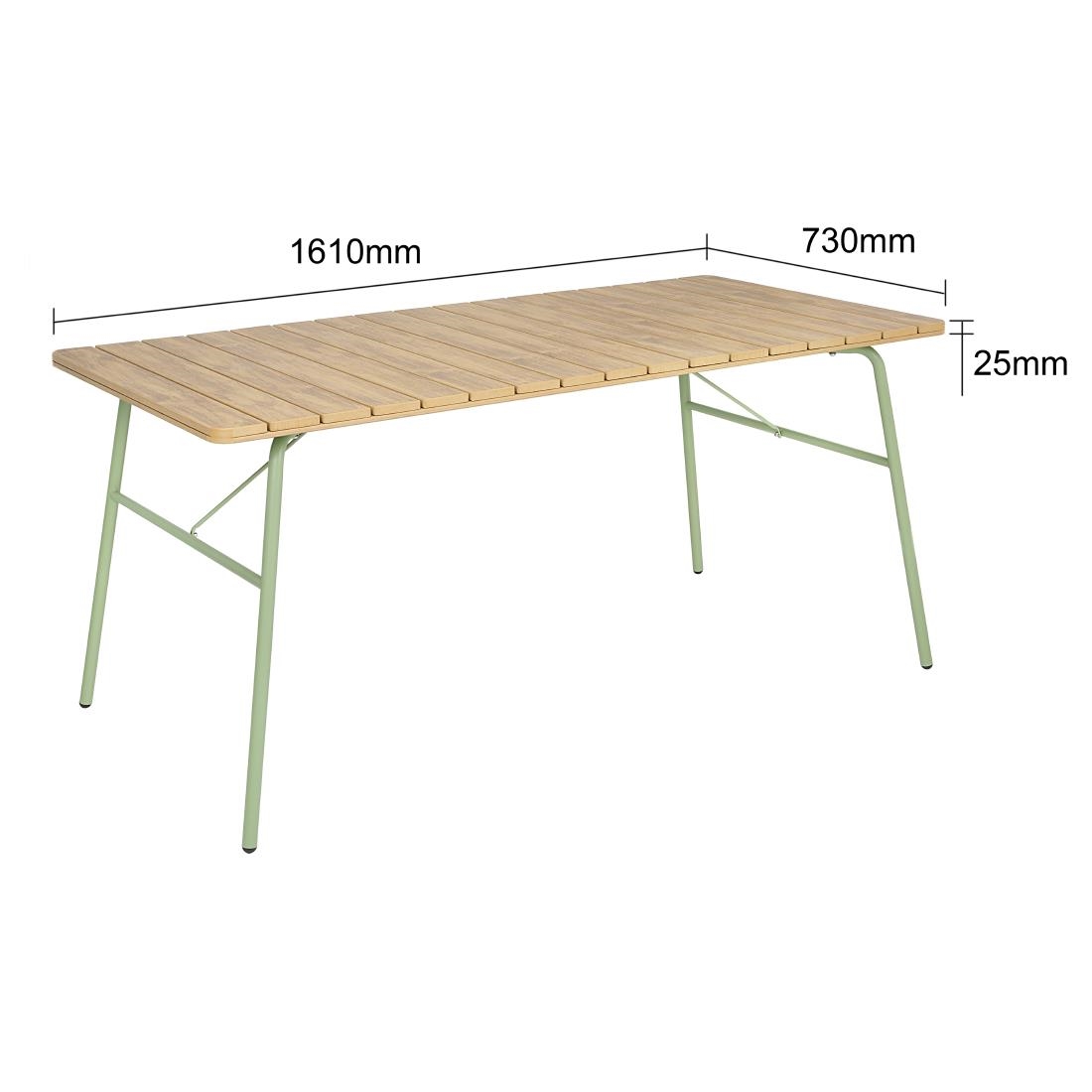 Bolero Melbourne Outdoor Polywood Dining Table 1610x800x734mm - Image 6