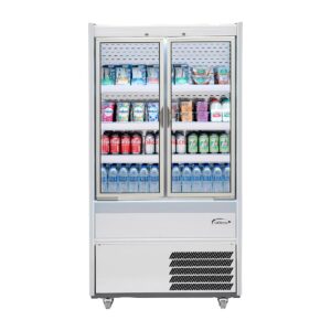 Williams Slimline Gem Multideck Fridge Stainless with Hinged Front Door R100-SCD-HFD