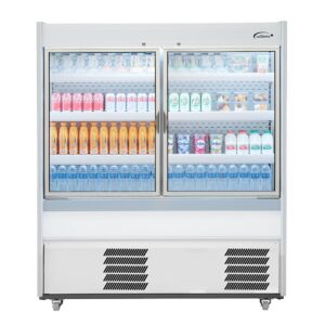 Williams Slimline Gem Multideck Fridge Stainless with Hinged Front Door R150-SCD-HFD